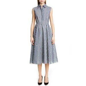 Jason Wu Collection Floral Stripe Cotton & Silk Dress Size 2
